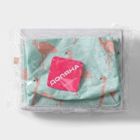 Органайзер подвесной с карманами Доляна «Фламинго», 3 отделения, 20×60 см, цвет голубой Органайзер подвесной с карманами Доляна «Фламинго», 3 отделения, 20×60 см, цвет голубой