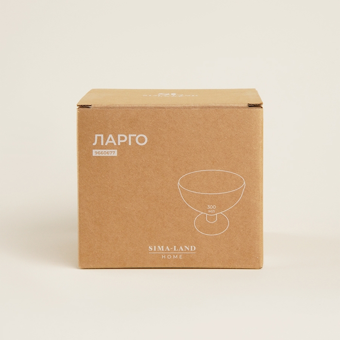 Креманка стеклянная SL Home &laquo;Ларго&raquo;, 300 мл, 12&times;10 см, цвет прозрачный