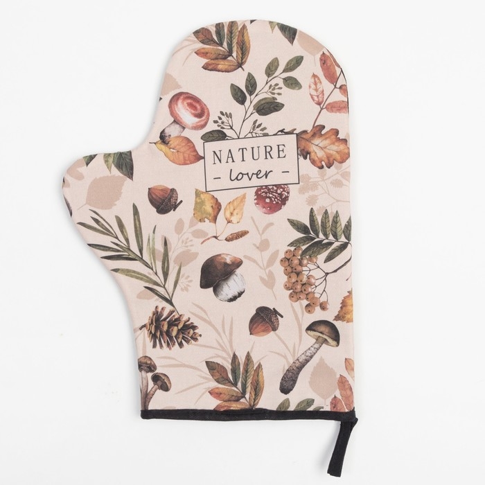 Варежка-прихватка Варежка-прихватка "Nature forest" 20х28см,саржа, 100% хлопок, ватин 250г/м2