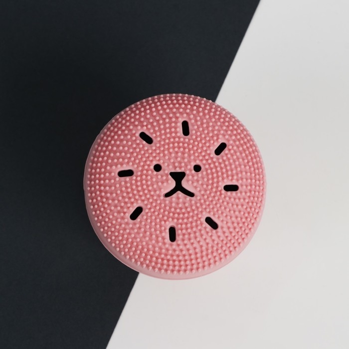 Массажер для лица, спонж для умывания &laquo;Время пенной вечеринки&raquo;, 5,5 х 5,5 см