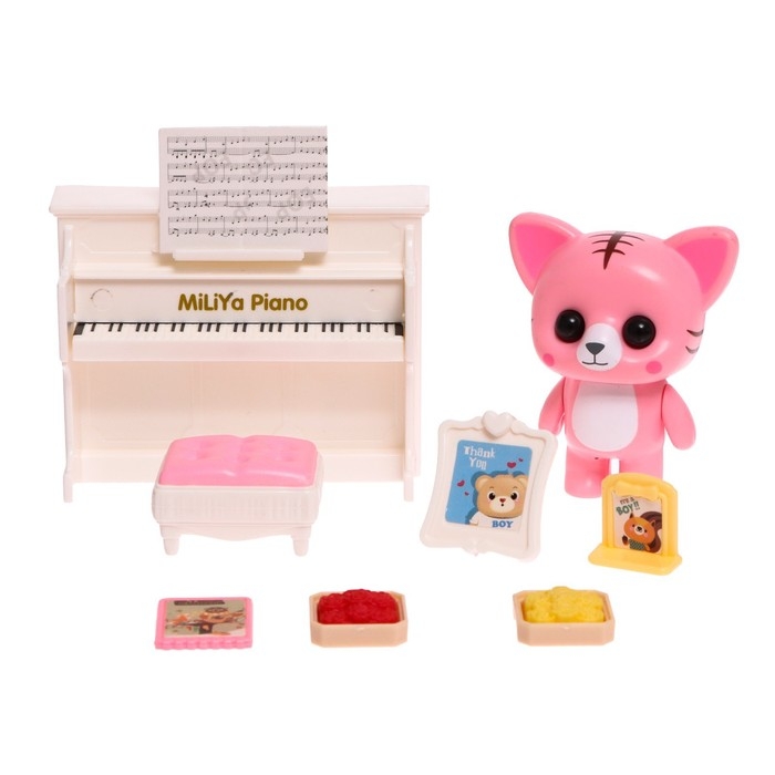 Набор игровой «Котик» с мебелью и аксессуарами, МИКС Набор игровой «Котик» с мебелью и аксессуарами, МИКС