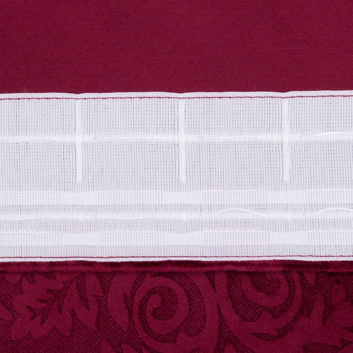 Штора портьерная Штора портьерная "Этель" 170х270 см Валенсия Вишнёвый,100% п/э