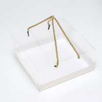 Коробка под рулет, белая 22 х 22 х 10 . Кондитерская упаковка