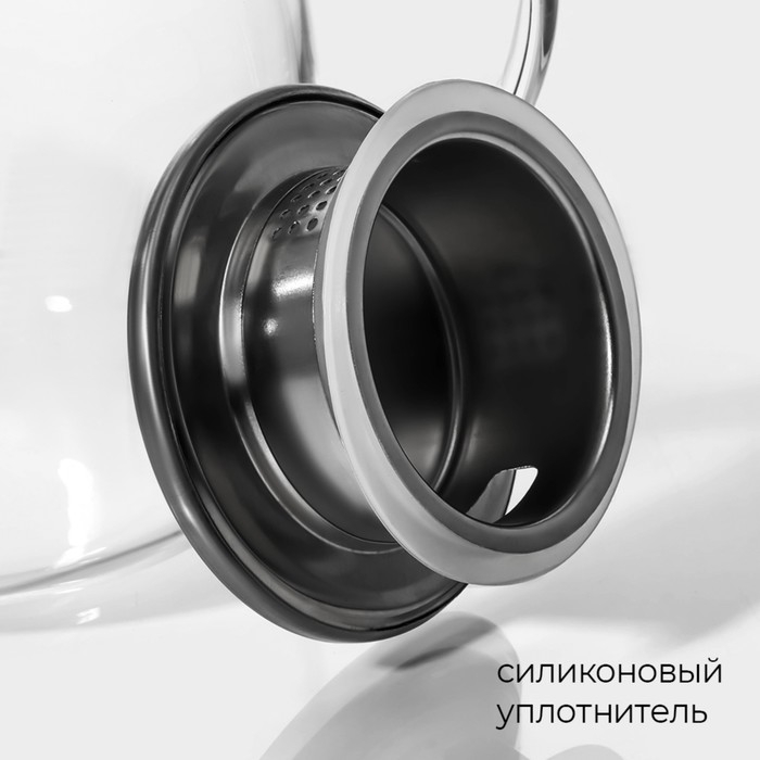 Кувшин для воды стеклянный с крышкой Magistro &laquo;Стиль&raquo;, 1,6 л, 18&times;14&times;17 см