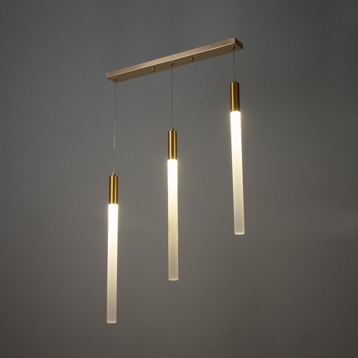 Светильник BayerLux Подвес "Джеда" 3хLED 9Вт 4000К золото 3х3х50-250см