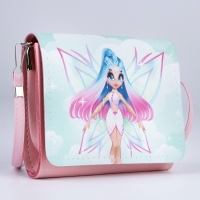 Сумка детская для девочки "Фея", на клапане, цвет розовый/голубой Сумка детская для девочки "Фея", на клапане, цвет розовый/голубой