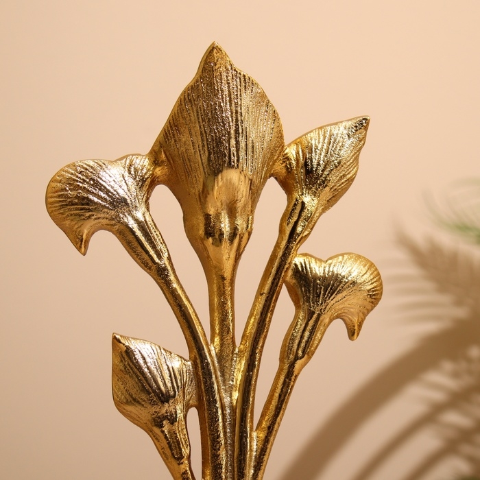 Подсвечник Подсвечник "Цветы" алюминий 15х12х30 см