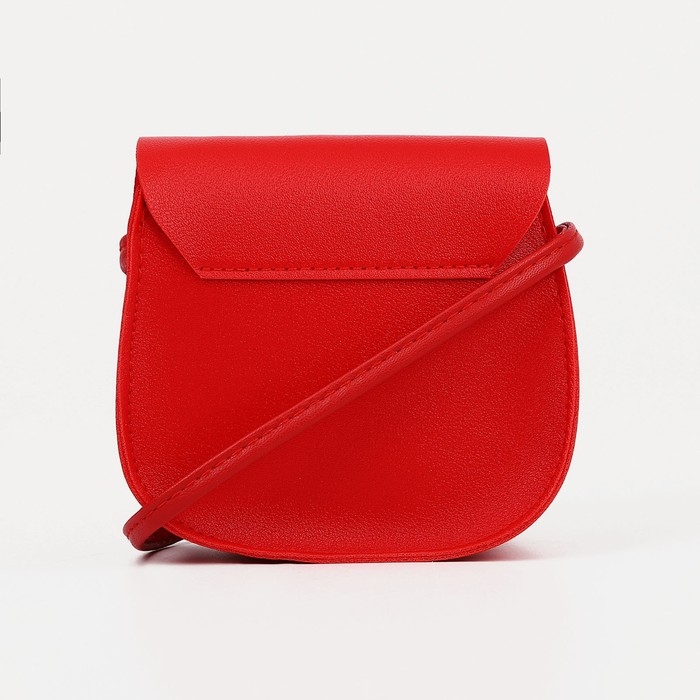 Сумка детская для девочки на магните, длинный ремень, цвет красный