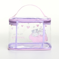 Косметичка на молнии, цвет сиреневый Косметичка на молнии, цвет сиреневый