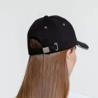 Бейсболка Classic, черная с белым кантом Бейсболка Classic, черная с белым кантом