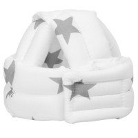 Противоударная Шапка - шлем для детей, Большие звезды, цвет белый Противоударная Шапка - шлем для детей, Большие звезды, цвет белый
