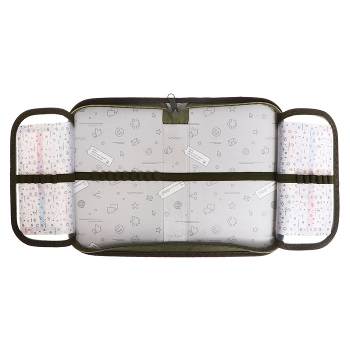 Пенал 1 секция, 130 х 210 х 40 мм, 2 откидные планки, тканевый, Calligrata TOP, Content Пенал 1 секция, 130 х 210 х 40 мм, 2 откидные планки, тканевый, Calligrata TOP, Content "Камуфляж"