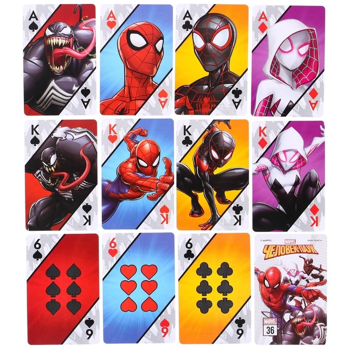 Карты игральные Карты игральные "Комикс" Человек-паук, Марвел