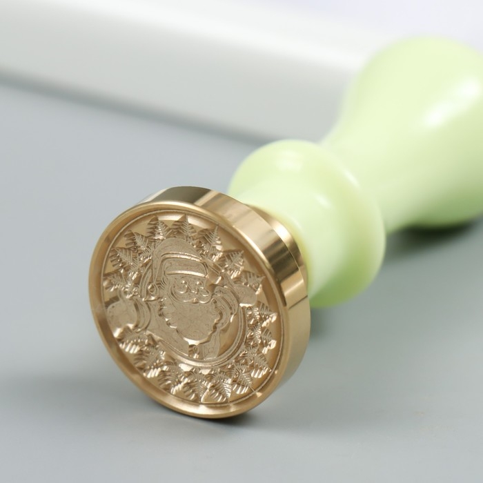 Печать для сургуча с пластиковой ручкой Печать для сургуча с пластиковой ручкой "Санта" 2,5х2,5 см