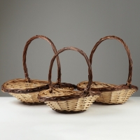 Набор корзин плетеных, 46x36x15/36 см, 40x30x14/32 см, 35x26x13/29 см, 3 шт, ива Набор корзин плетеных, 46x36x15/36 см, 40x30x14/32 см, 35x26x13/29 см, 3 шт, ива