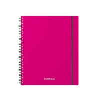 Тетрадь на спирали, 80 листов в клетку, ErichKrause Neon, пластиковая обложка, на резинке, блок офсет 100% белизна, МИКС Тетрадь на спирали, 80 листов в клетку, ErichKrause Neon, пластиковая обложка, на резинке, блок офсет 100% белизна, МИКС