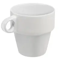 Набор из 4 кружек Inset с подставкой, белый