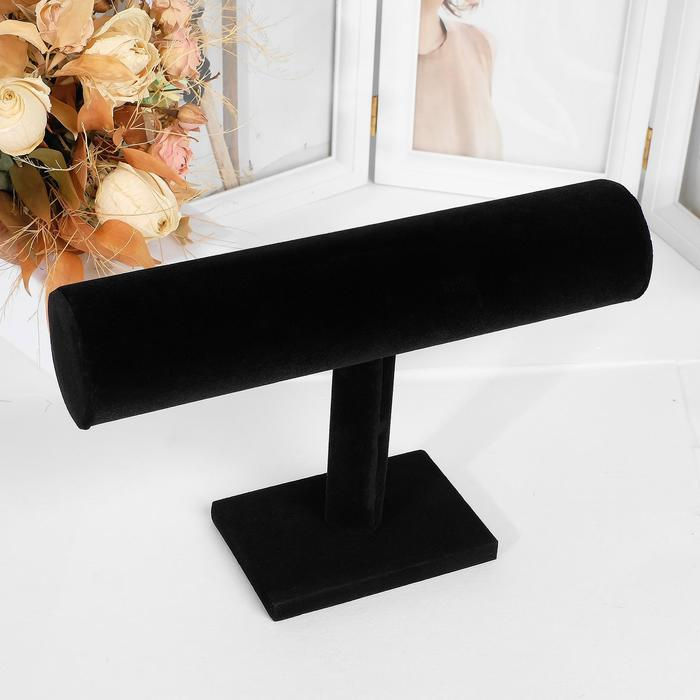 Подставка для часов, браслетов, цепочек, 22×14,8×7,2 см, d=5 см, цвет чёрный Подставка для часов, браслетов, цепочек, 22×14,8×7,2 см, d=5 см, цвет чёрный