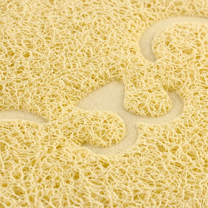 Коврик универсальный под миску и лоток &laquo;Мордочка&raquo;, 30х40 см, бежевый