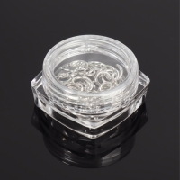 Фигурки для дизайна ногтей &laquo;Пирсинг&raquo;, объёмные, металлические, цвет серебристый