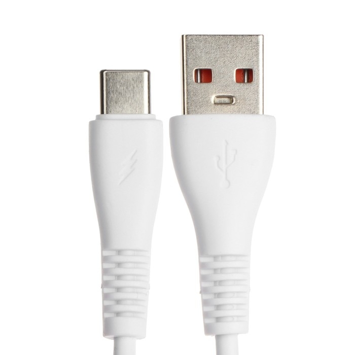 Кабель ONE DEPOT S01T, Type-C - USB, 2.4 А, 1 м, белый Кабель ONE DEPOT S01T, Type-C - USB, 2.4 А, 1 м, белый