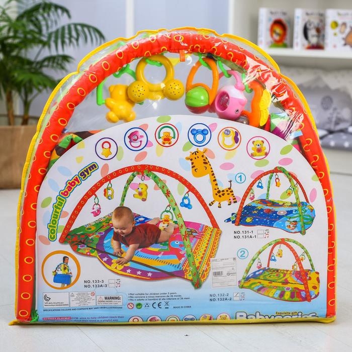 Развивающий коврик с дугами «Жирафик», 83x62 см, Крошка Я Развивающий коврик с дугами «Жирафик», 83x62 см, Крошка Я