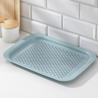 Поднос с антискользящим покрытием, 36,5&times;27 см, цвет МИКС