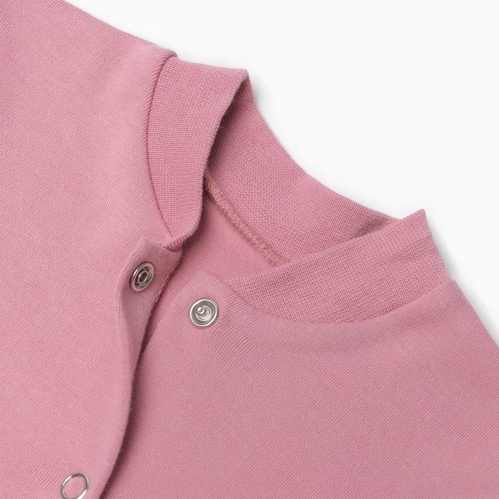 Комбинезон детский, цвет пудра, рост 68 см