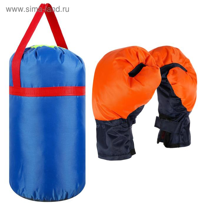 Набор боксёрский детский: перчатки, груша, d=20, h=35см, цвет МИКС Набор боксёрский детский: перчатки, груша, d=20, h=35см, цвет МИКС