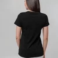 Футболка женская T-bolka Stretch Lady, черная, размер XL