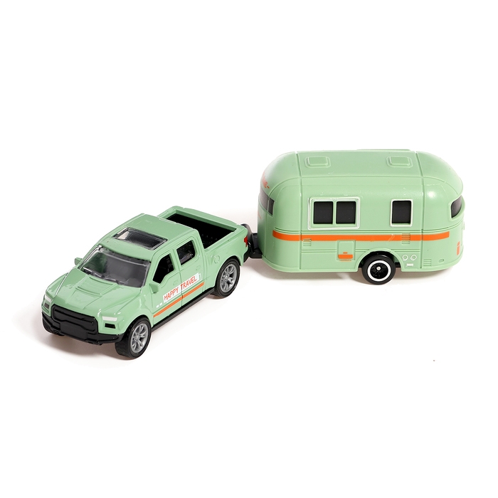 Машина металлическая «Автотур», с прицепом, цвет МИКС Машина металлическая «Автотур», с прицепом, цвет МИКС