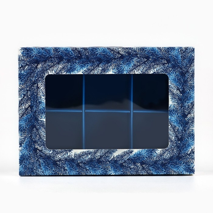Коробка складная под 6 конфет &laquo;Морозная роскошь&raquo;, 13.5 х 9.8 х 3.8 см, Новый год