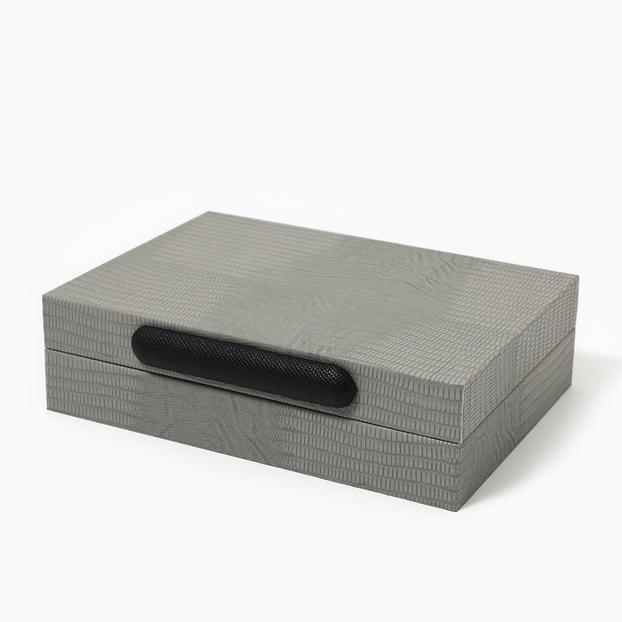 Шкатулка для украшений &laquo;Классика&raquo; экокожа, набор 2 шт.