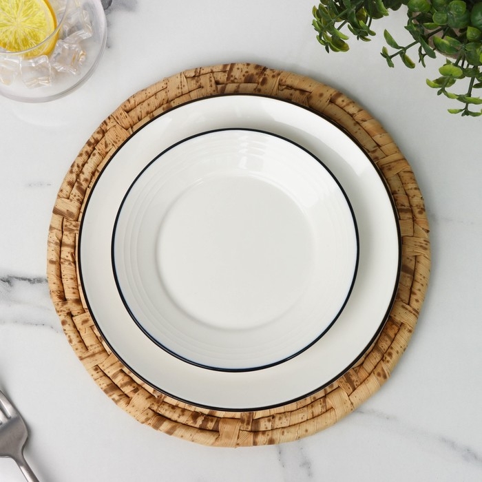 Салфетка сервировочная на стол Доляна &laquo;Песок&raquo;, d=25 см