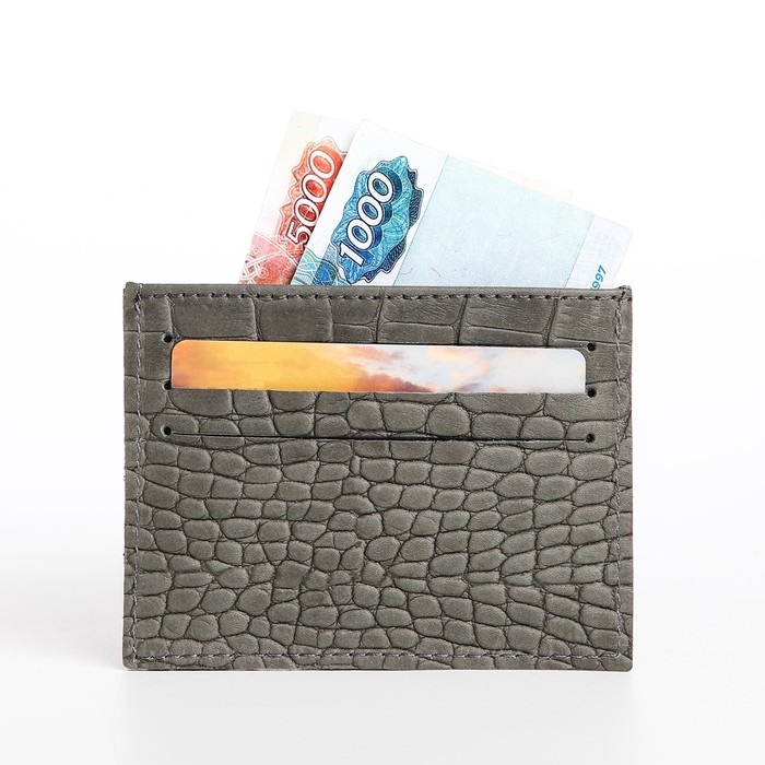 Картхолдер, цвет серый