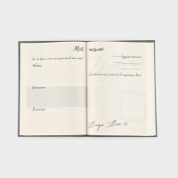 Интервью планинг А5, 144 листа, твердая обложка, текстиль &laquo;Зеленый&raquo;