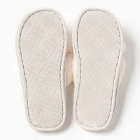 Тапочки женские с открытым носом, размер 40-41, молочный Тапочки женские с открытым носом, размер 40-41, молочный