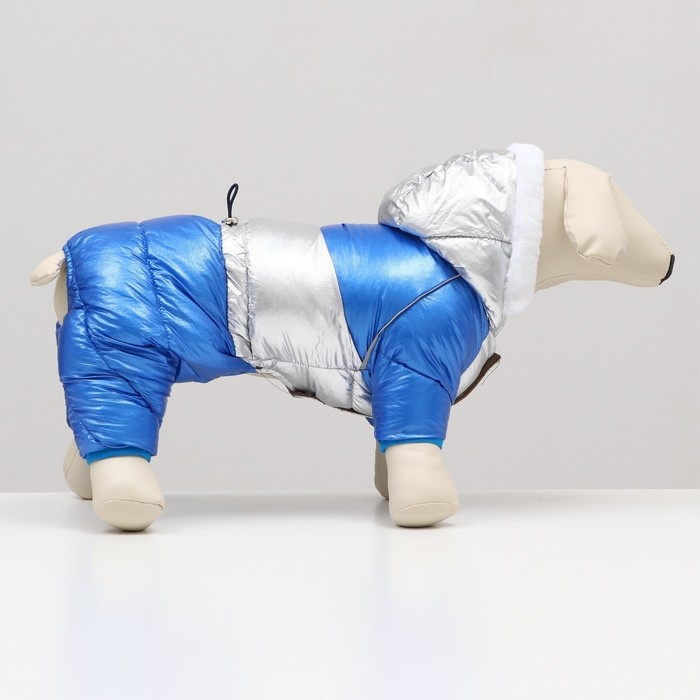 Комбинезон Комбинезон "Блик" с утяжкой, размер 18 (ДС 40 см, ОГ 50 см, ОШ 38 см), серебряно-синий