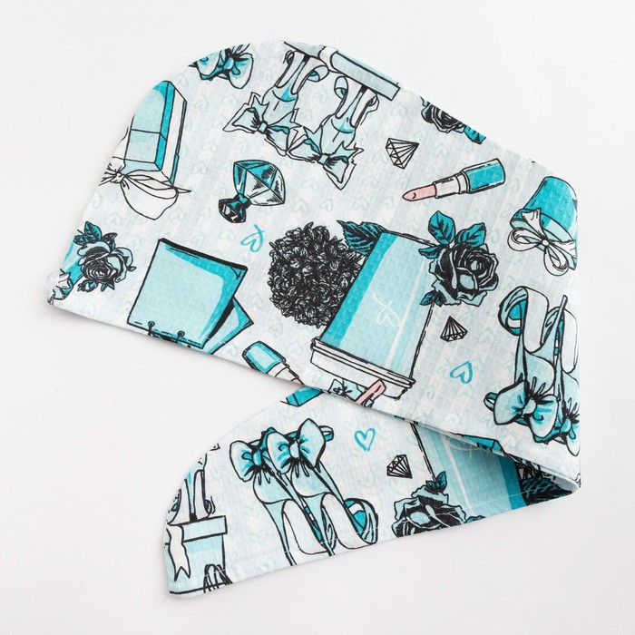 Набор для сауны Этель Набор для сауны Этель "Mint mood" парео 80*144 см + чалма, вафля 200г/м2, 100% хл