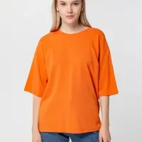 Футболка унисекс оверсайз Street Vibes, оранжевая, размер XS/S