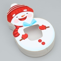 Коробка подарочная &laquo;Снеговик&raquo;, 15.2 х 25.1 х 5 см, Новый год