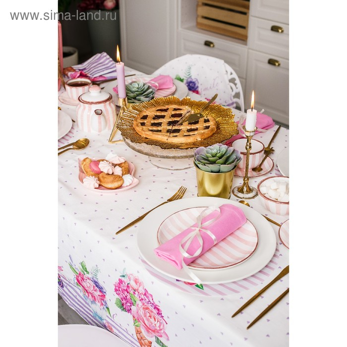 Скатерть "Этель" Сладости 180х147 см, 100% хлопок, репс 210 гр/м2