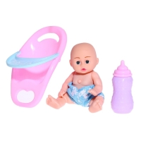 Пупс «Малыш» со звуком, в детском кресле, с аксессуаром Пупс «Малыш» со звуком, в детском кресле, с аксессуаром