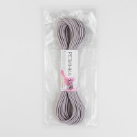 Резинка шляпная, 2 мм, 9 &plusmn; 0,5 м, 2 отрезка, цвет серый