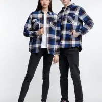 Куртка-рубашка оверсайз унисекс Noah, синяя, размер 3XL/4XL