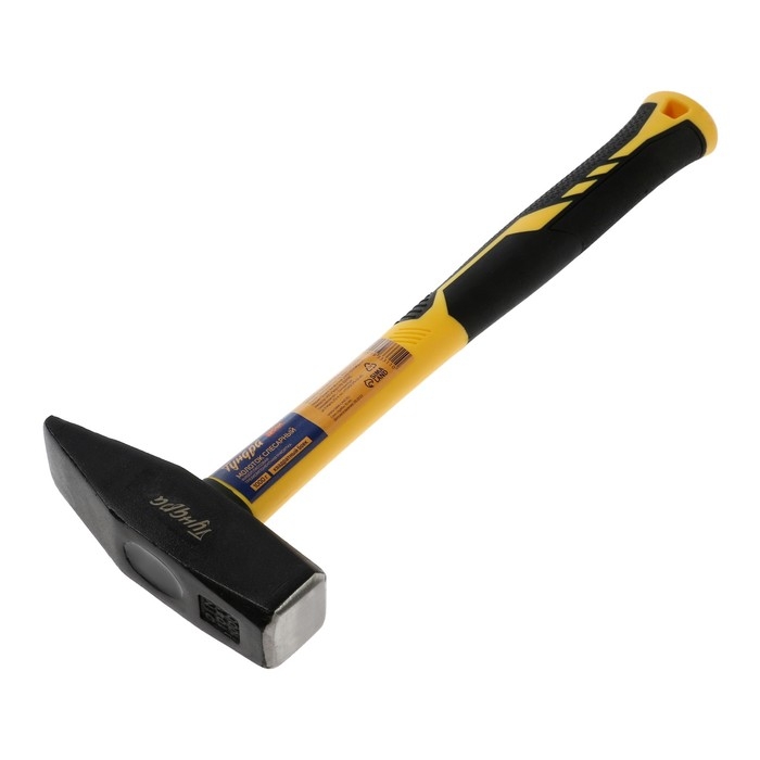 Молоток слесарный ТУНДРА ПРОФИ, квадратный боек, фиберглассовая 3К рукоятка, 1000 г Молоток слесарный ТУНДРА ПРОФИ, квадратный боек, фиберглассовая 3К рукоятка, 1000 г