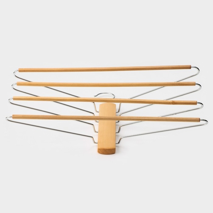 Плечики - вешалка для одежды LaDо́m Bois, 41×38 см, многоуровневая, деревянная сорт А Плечики - вешалка для одежды LaDо́m Bois, 41×38 см, многоуровневая, деревянная сорт А