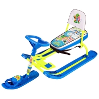 Снегокат &laquo;Тимка спорт Фиксики&raquo;, ТС4-1/Ф22, со спинкой и ремнём безопасности, цвет цвет лимонный/синий