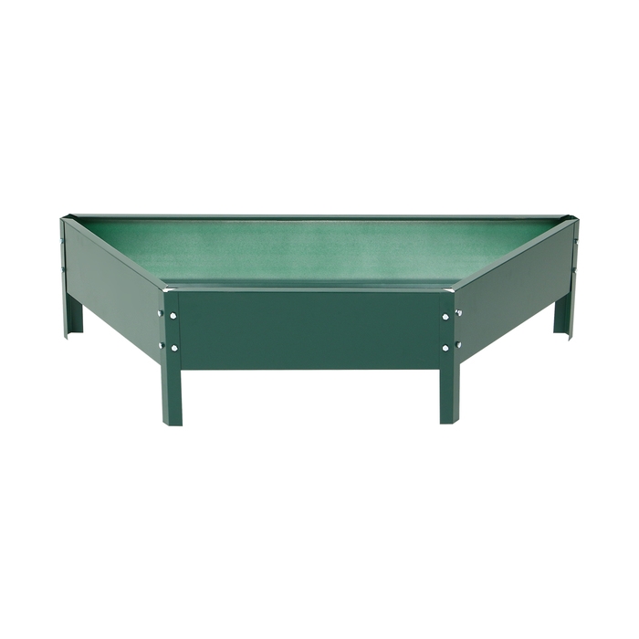 Клумба оцинкованная «Трапеция», d = 100 см, высота бортика 15 см, зелёная, Greengo Клумба оцинкованная «Трапеция», d = 100 см, высота бортика 15 см, зелёная, Greengo