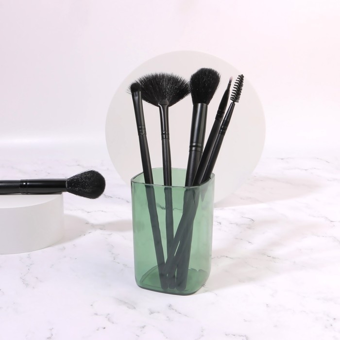 Органайзер - подставка для хранения маникюрных/косметических принадлежностей &laquo;Яркость&raquo;, квадратная, 6,5 &times; 6,5 &times; 9,5 см, цвет МИКС